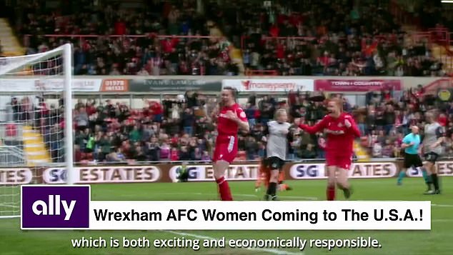 The video also announced that the Wrexham women's team would be going to the United States.