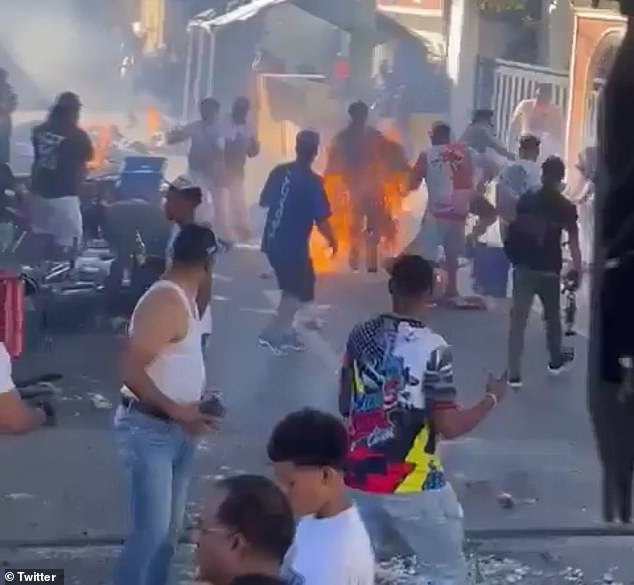 Carnival participants came to the aid of a group of participants who took part in a parade on Sunday.  At least eight of the 19 people injured suffered second- and third-degree burns