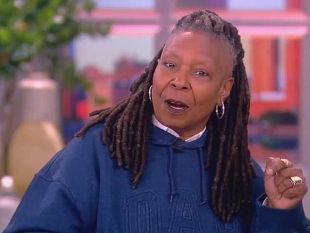 A rather annoyed Whoopi told producer Brian that she was going to finish her sentence when he tried to cut to a commercial break