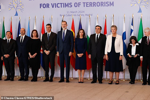 The Kings of Spain Felipe and Letizia attended the European Day in memory of the victims of the 2004 train attack