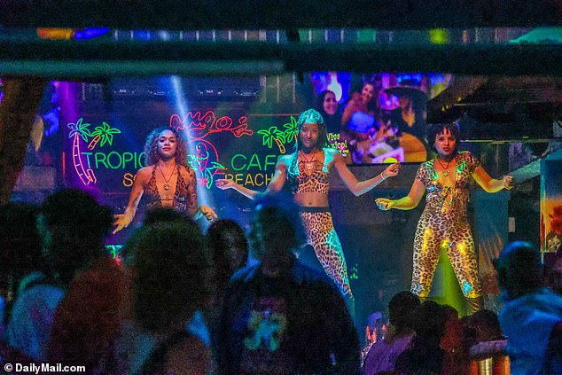 Dancers at Mango's Tropical Cafe South Beach on Ocean Avenue in Miami Beach, Fla., on March 10, 2024