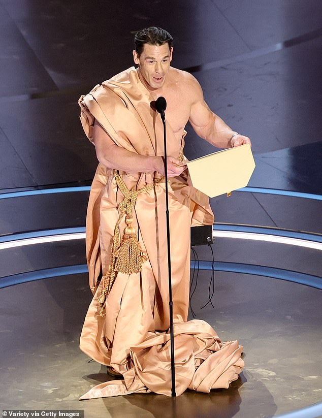 As part of the schtick, WWE later covered Smackdown in a gold toga to announce the winner