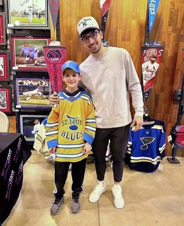 Travis was a big fan of St. Louis Blue ice hockey team