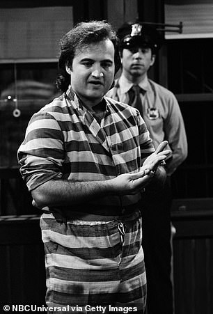 The late John Belushi will be portrayed by actor Matt Wood (pictured in New York in January 1976)