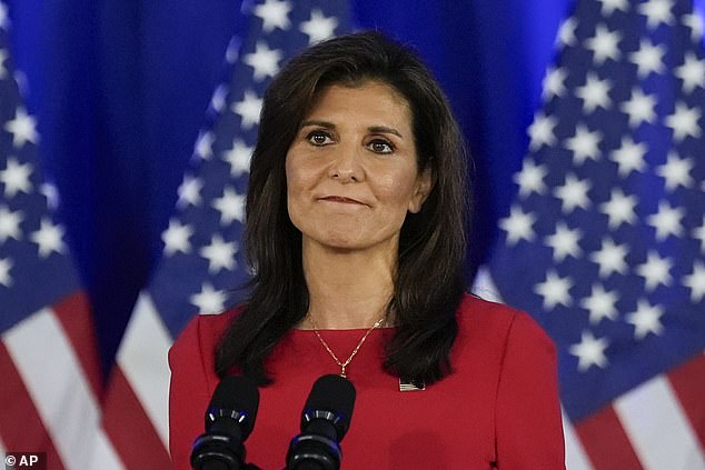 He went on to add: 'And they're never going to put Nikki Haley, a conservative, on the ticket'