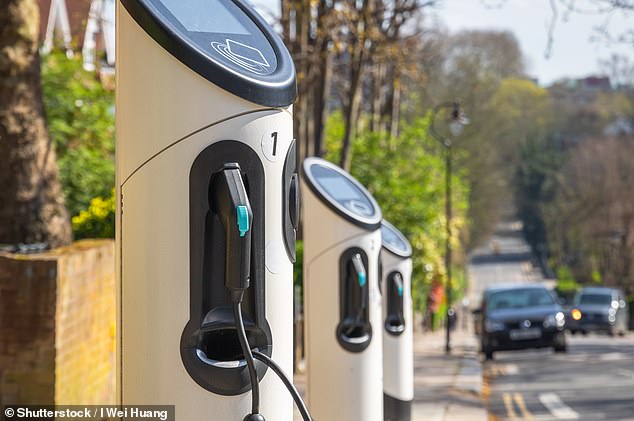 Official figures provided by car manufacturers on how many miles an electric vehicle can travel on a full charge are based on a standardized test carried out in warm conditions (file photo)