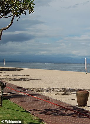 A usually crowded beach on Nyepi