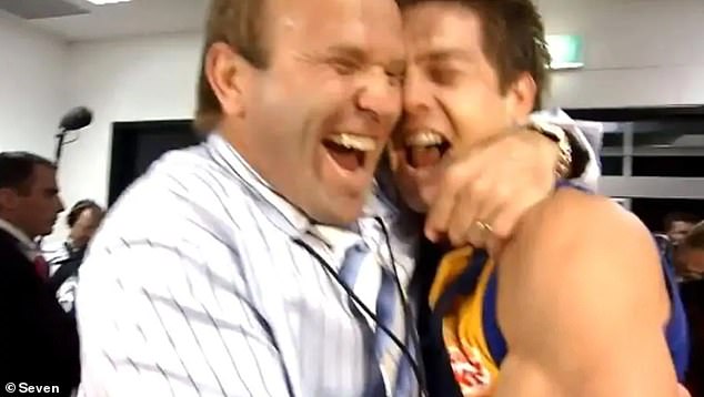 Chris Mainwaring (pictured with Ben Cousins) was inducted into the Western Australian Football Hall of Fame in 2005.