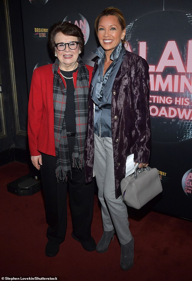 While the former party queen at the event in the Big Apple posed with 80-year-old tennis legend Billie Jean King