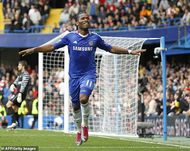 Drogba then switched to number 11 and scored 164 goals in 381 in all competitions for Chelsea.