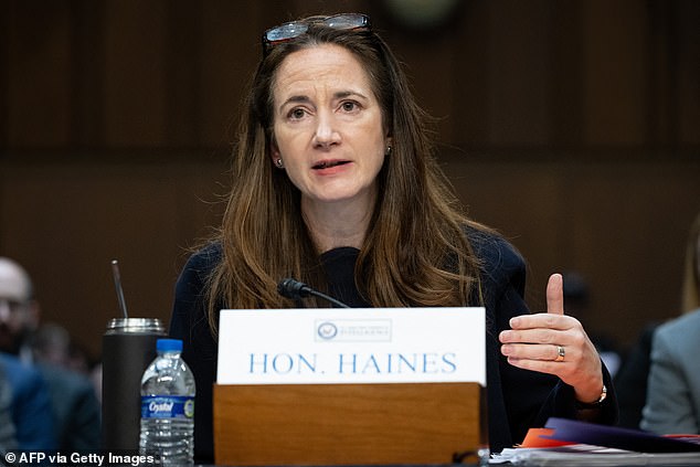 Director of National Intelligence Avril Haines testifies before a Senate Select Committee on Intelligence on the 'annual worldwide threat assessment' Monday