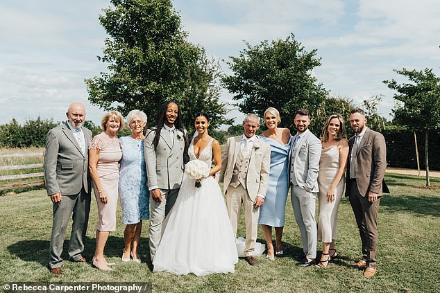 The mum-of-one from south London implemented the strict dress code because she had a 'clear vision' of how her wedding photos would look after her big day
