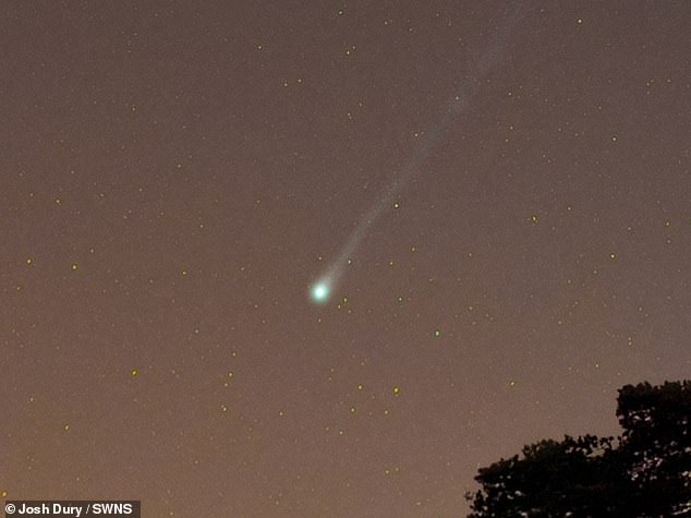 Comet 12P/Pons-Brooks captured over Somerset on March 6, 2024 by photographer Josh Dury.  12P/Pons-Brooks is one of the brightest known periodic comets, with an orbital period of 71 years.