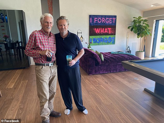 Perry's parents will likely assume his acting royalties as well as other parts of his estate, which includes his 2022 memoir, according to Day Pitney's trusts and estates partner Tasha Dickinson. Seen with his father in October