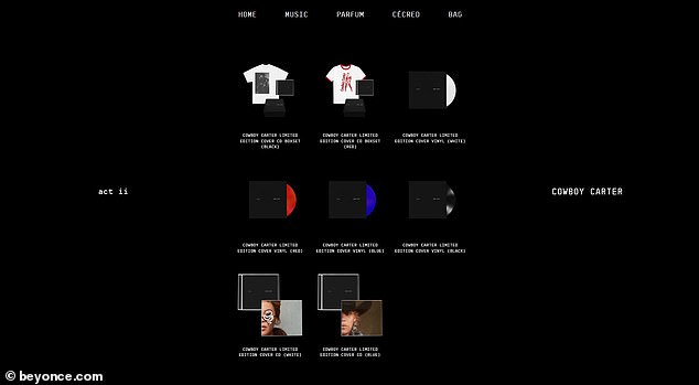 Her online shop was updated with the new album, vinyls and tees - all available for pre-order