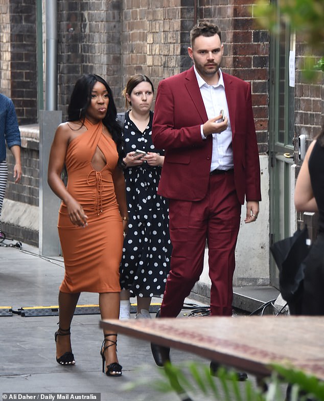 Elsewhere, Tristan Black was seen walking into the reunion with his bride Cassandra Allen