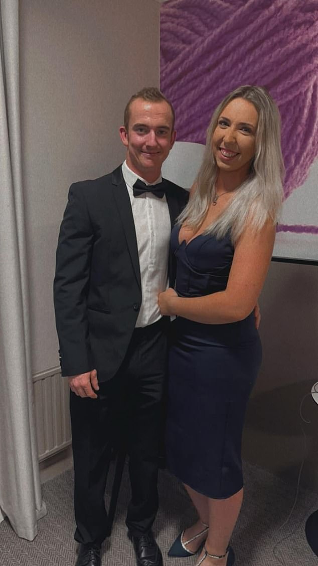 Keagan Kirkby, 25, pictured with his girlfriend Emily Burge before his death.