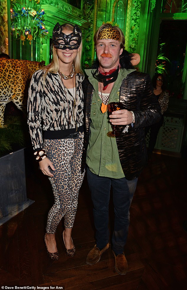 The couple are seen here at the Jungle Part at Annabel's in London in September 2018