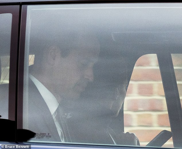 Where is Prince William? Why didn't he take the blame? Instead, Kate was dragged out yesterday, photographed sitting next to her husband in the back of a car, her face turned away from the camera and towards a brick wall. That act read to me as defiance.