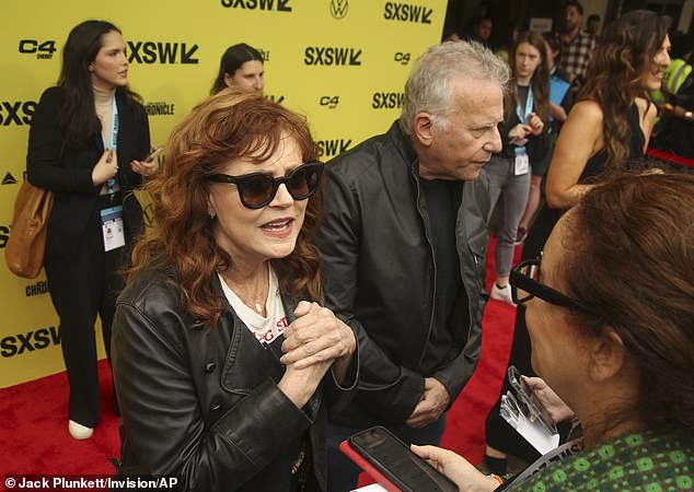 Susan was seen chatting as she arrived at the event