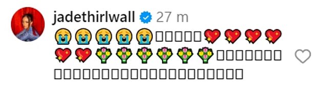 Fans were left thrilled by the news, with Perrie's former Little Mix bandmate Jade Thirlwall commenting with a series of excited emojis