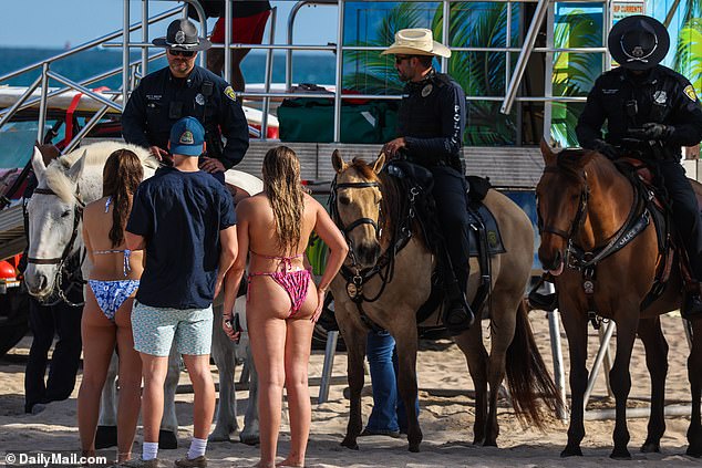 Police aimed to maintain order as Fort Lauderdale Beach became a spring break hotspot
