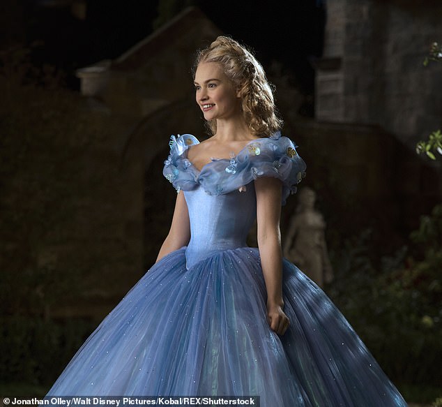 Lily James pictured in a scene from Disney's 2015 Cinderella remake