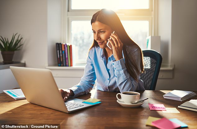 Aussies with young children who work from home could be allowed to catch up work hours in the evening and spend time with their children during the day (stock)