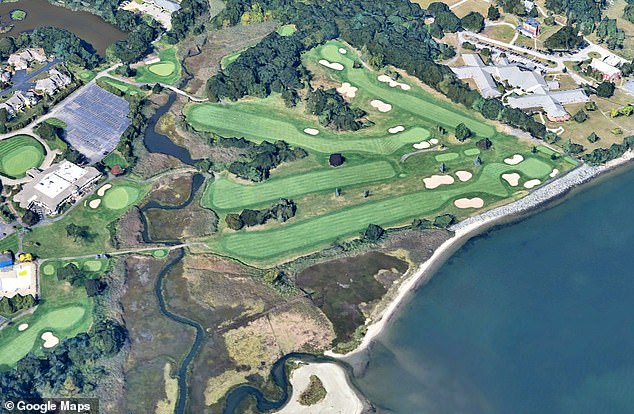 The club is accused of having built a seawall along the course of the hole without obtaining permission