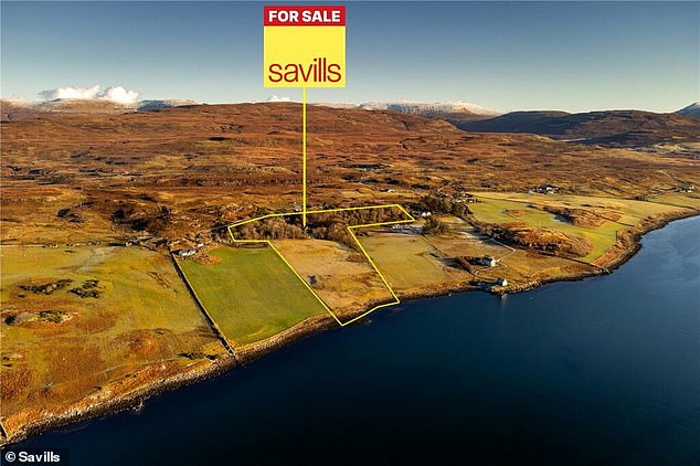 The estate agent handling the sale of the land is Savills, who have outlined the acreage on which the property sits.