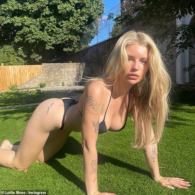 Lottie was up to her old tricks again on Monday as she took to social media to turn up the heat with a string of racy snaps