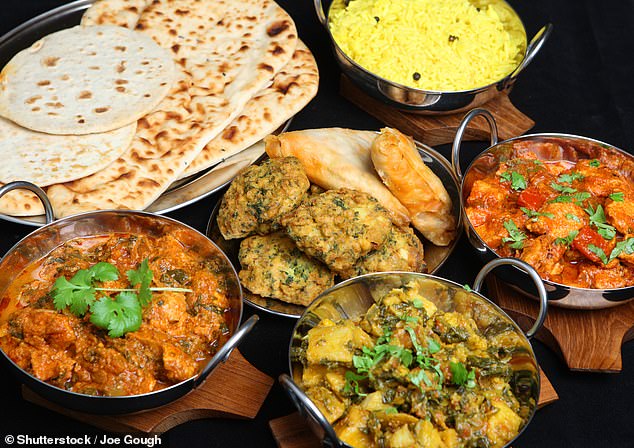 Simu revealed that a full spread of curry, naan, samosas and rice was on offer for 'The Party' - which is a string off-camera affair (stock photo)