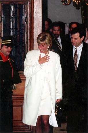Royal visitor: Princess Diana leaving the hotel in 1996