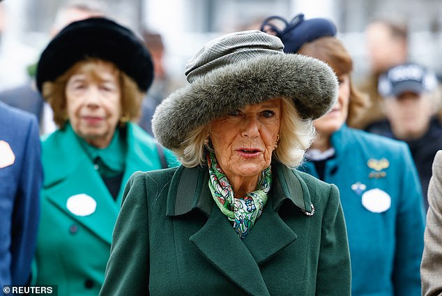 Also present at Style Wednesday is Queen Camilla, who opted for a jade green double-breasted coat paired with a wide-brimmed hat