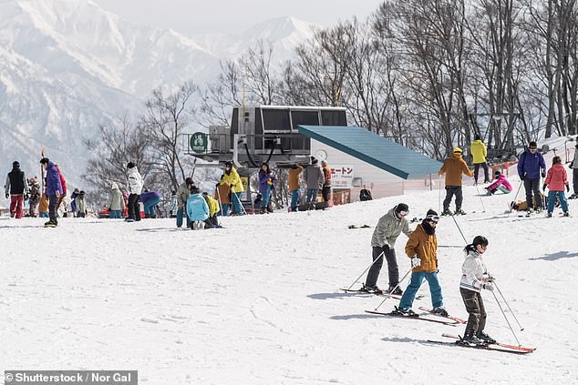 Researchers predict that in a high-emissions scenario, Japanese Alps resorts like this one in Niigata could have 50 percent fewer days of snow cover each year.