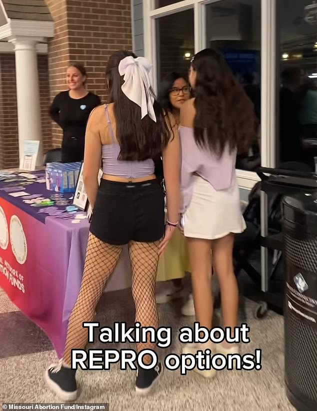 The non-profit organization set up a reproductive health booth at the stadium, which was visited by many of the 21-year-old pop star's young, female fan base