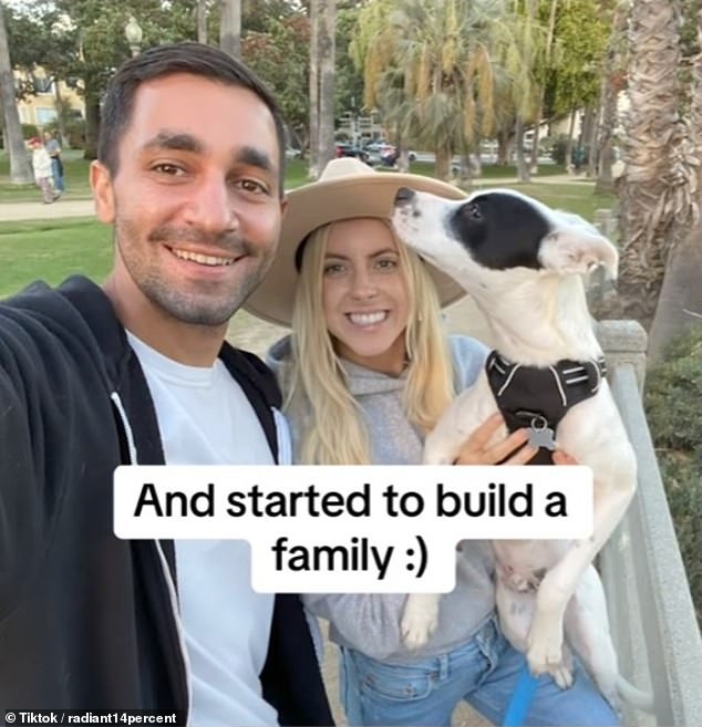 Faratzis had more than 11 operations on his lungs after doctors found the cancer had spread there. He is pictured above with his girlfriend Madison and their dog