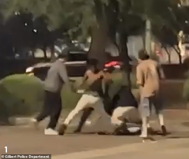 Five arrests were made after a street gang dubbed the 'Gilbert Goons' plagued a sleepy Arizona town by attacking teenagers and robbing stores