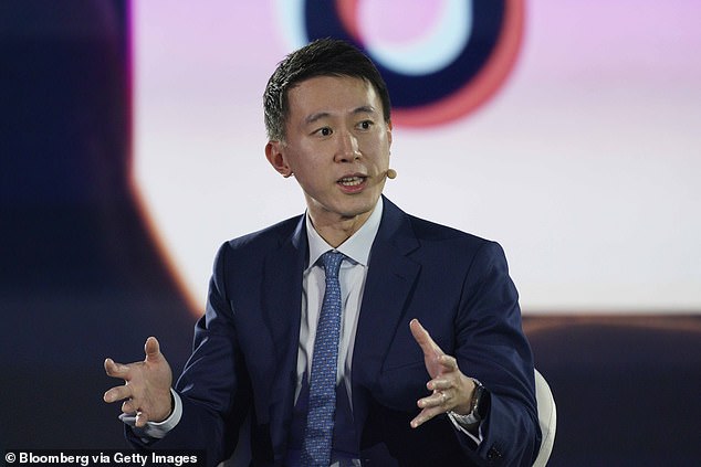 Chew, 41, said TikTok was committed to keeping user data 'secure' and the platform 'free from outside manipulation'