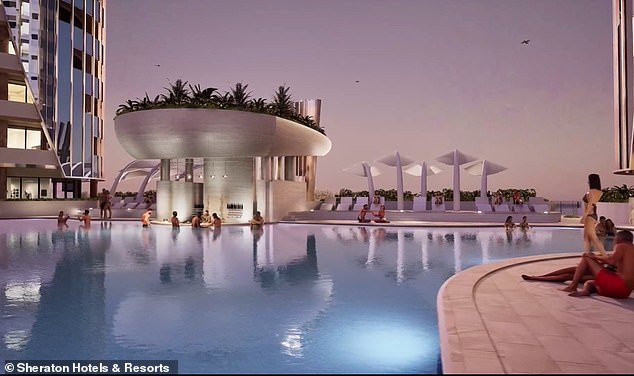 The new resort will have three pools (one pictured), outdoor terraces, barbecue areas, destination rooftop bar, kids' club, private cabanas, sun decks, water play areas and several residential apartments