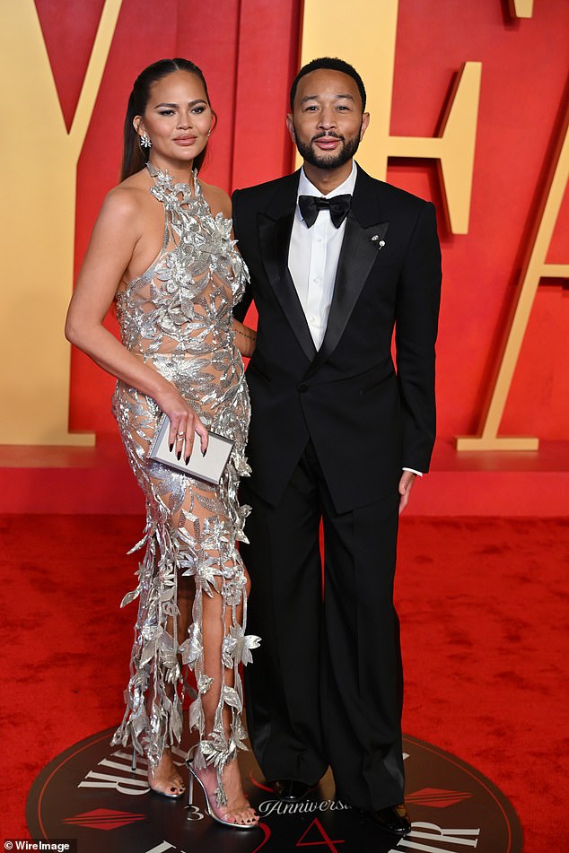 Chrissy and John, pictured earlier this month at the 2024 Vanity Fair Oscar party, married in 2013 and have four children