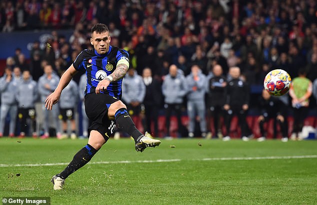 Lautaro Martínez launched Inter Milan's last penalty over the crossbar and gave Atlético the pass.