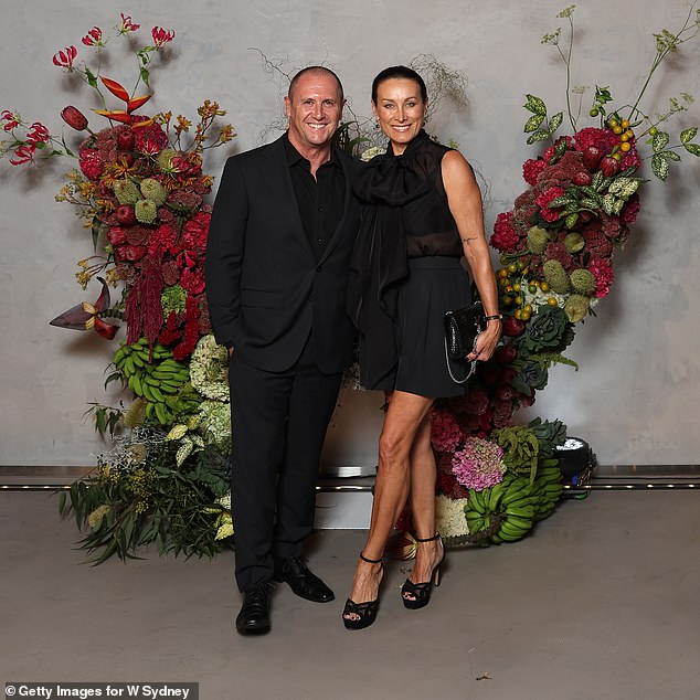 The Morning Show host cut a dashing figure in a classic black suit, while wife Sylvie stunned in a stylish black ensemble that highlighted her endless trim pins