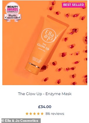 Kat gushed: 'Glow Up Enzyme Mask is my absolute favorite out of the whole range'