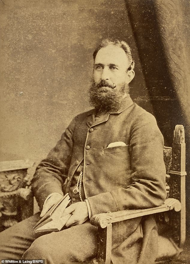 The file was kept by Inspector Joseph Henry Helson (above), who was serving in the Metropolitan Police when the notorious serial killer murdered five women in Whitechapel in 1888