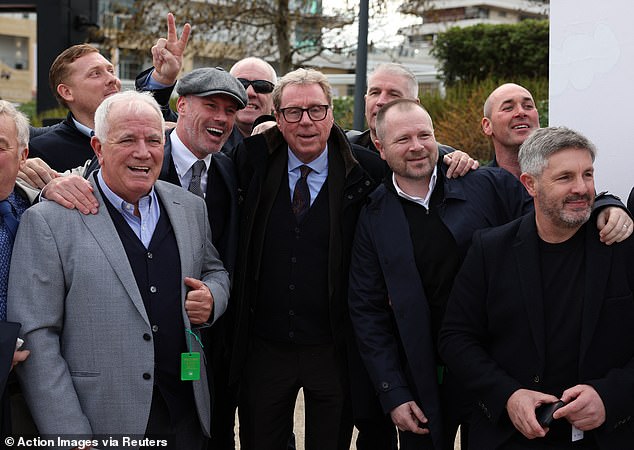 Carragher and Redknapp looked in good spirits at Prestbury Park on day three