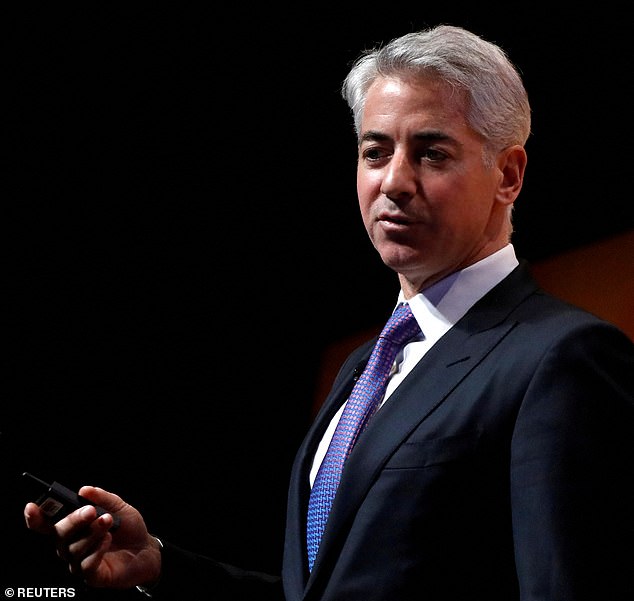 Hedge fund investor Bill Ackman, 57, (pictured in 2017) contributed $10,000 to a GoFundMe campaign in support of Kaylee Gain, a partner at Pershing Square Capital Management, LP, confirmed to DailyMail.com