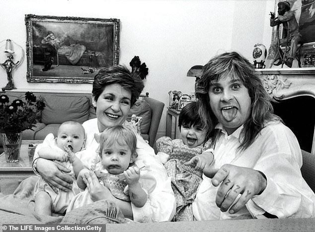 Kelly also gave an insight into what it was really like growing up as an Osbourne. 'People ask me all the time "Are you embarrassed by your parents?"she said (seen are Sharon, Ozzy and their three children)