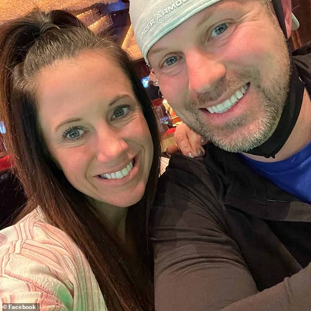 Her brother Chris Volz, pictured with Stefanie Smith, has revealed she died from a carotid artery dissection in her neck