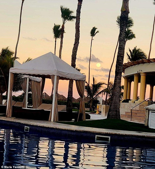 Maria Yannotti previously shared a photo from the trip with DailyMail.com. The couples had been staying at the Grand Bavaro, where rooms cost upwards of $690 a night